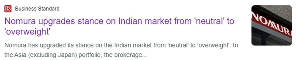 Nomura Upgrades Indian Market From Neutral to Overweight 2 image 102