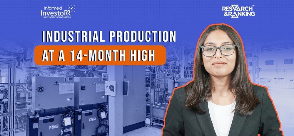 Industrial Production Index (IIP) touches a 14-month high of 10.3%
