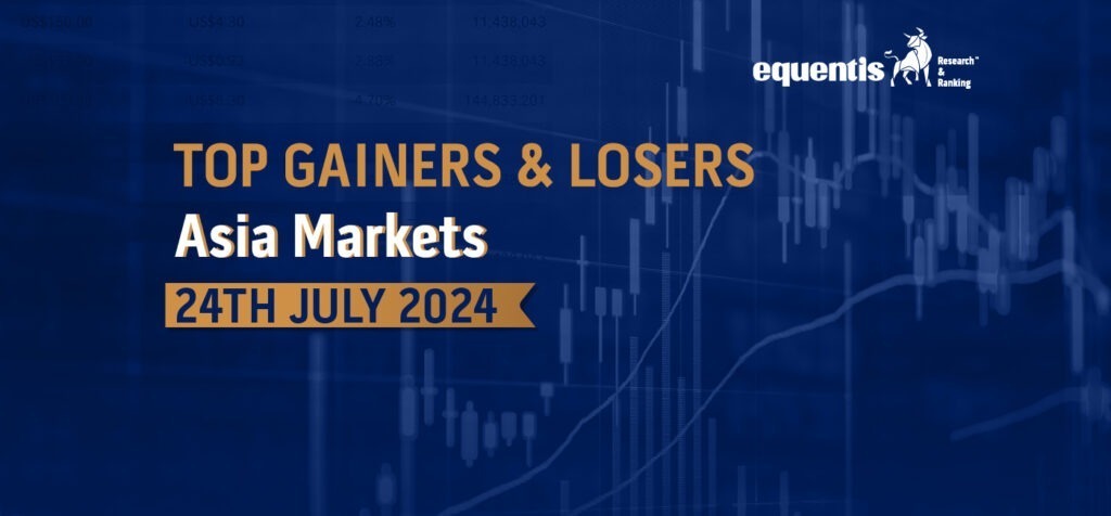 Asia Stock Market Weekly Gainers & Losers - 24th July 2024 6 top gainer and loser aisa market