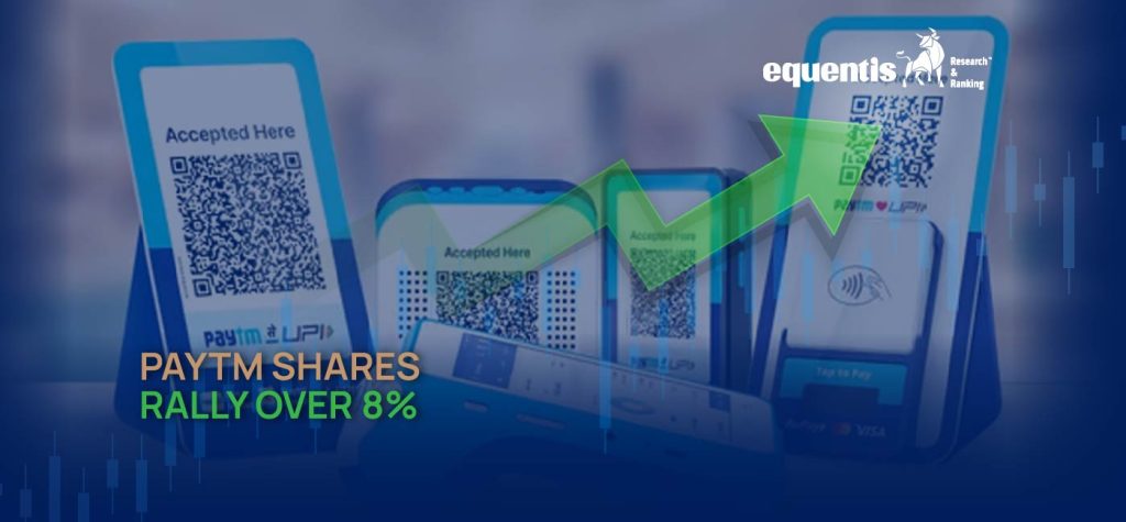 paytm shares rally over 8
