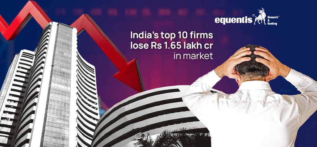Market Wipeout Costs India’s Top-10 Firms ₹1.65 Lakh Crore. TCS Suffers ₹53,186 Cr Blow