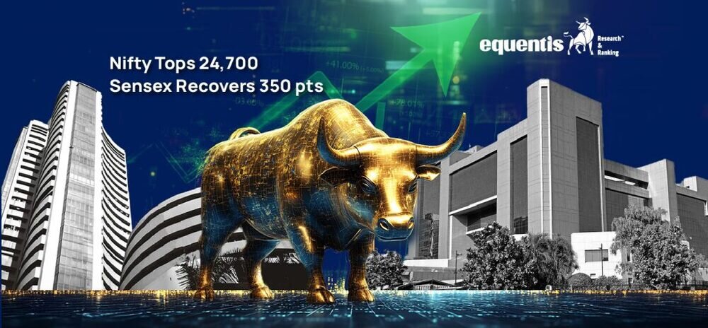 Nifty Tops 24,700, Sensex Recovers 500 Points After 1,282-Point Drop on Tuesday