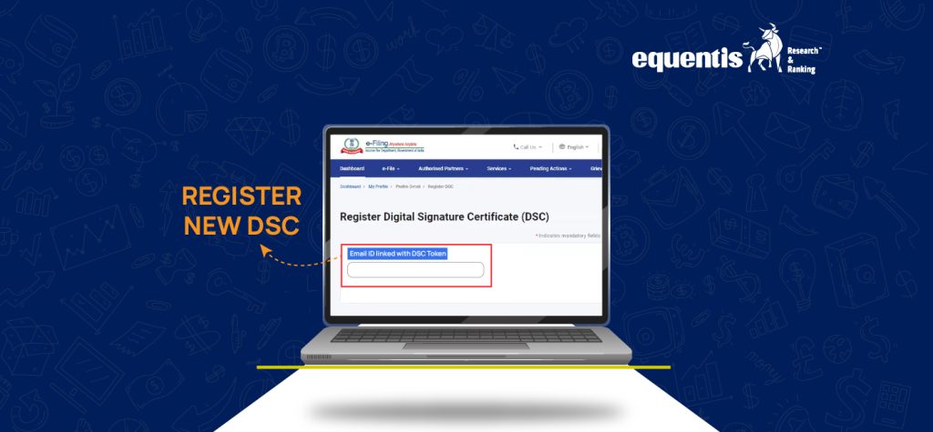 how to register new dsc on income tax portal