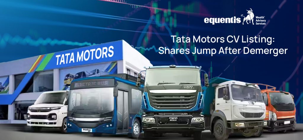 Tata Motors CV shares list at 28 premium after demerger from passenger vehicle business