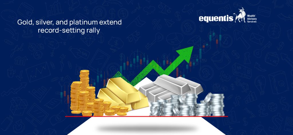 Gold, silver, and platinum extend record-setting rally