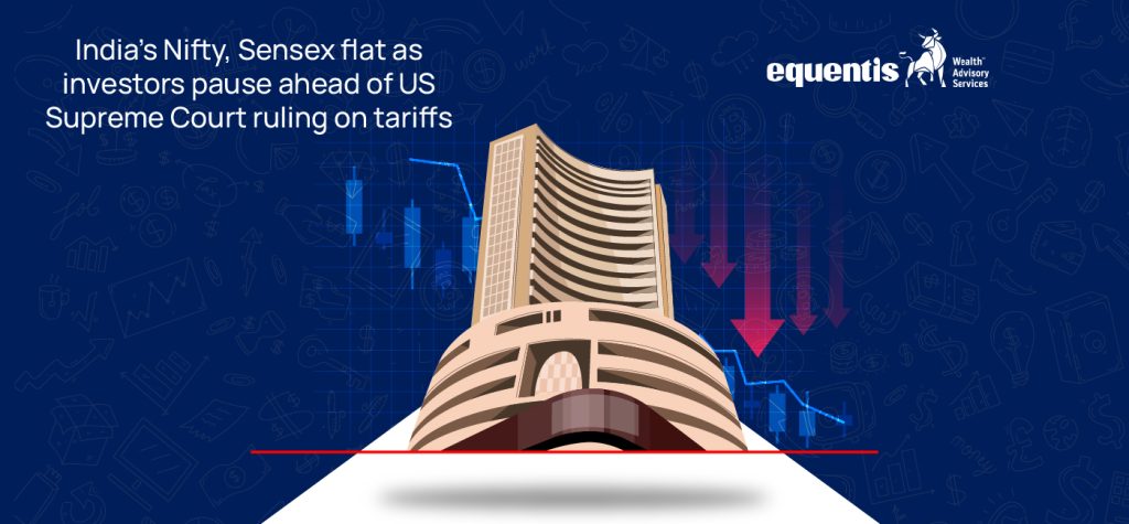 Indias Nifty Sensex flat as investors pause ahead of US Supreme Court ruling on tariffs
