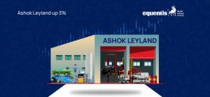 Ashok Leyland up 3%
