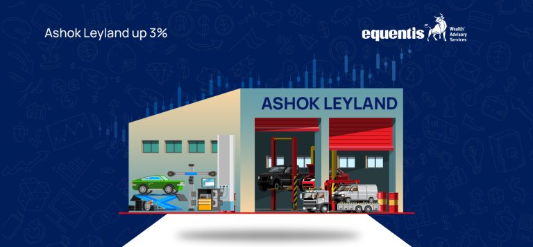 Ashok Leyland up 3%