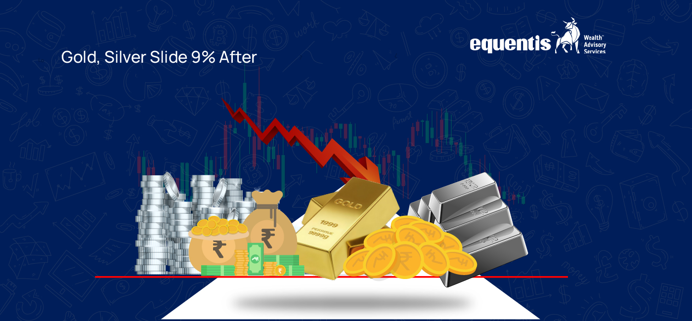 Gold, Silver Slide 9% After Global Overnight Sell Off Ahead Of Union Budget 2026