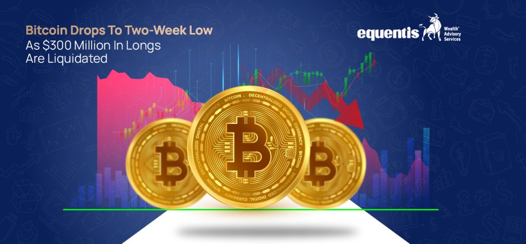 Bitcoin Drops to Two-Week Low as $300 Million in Long Positions Get Liquidated