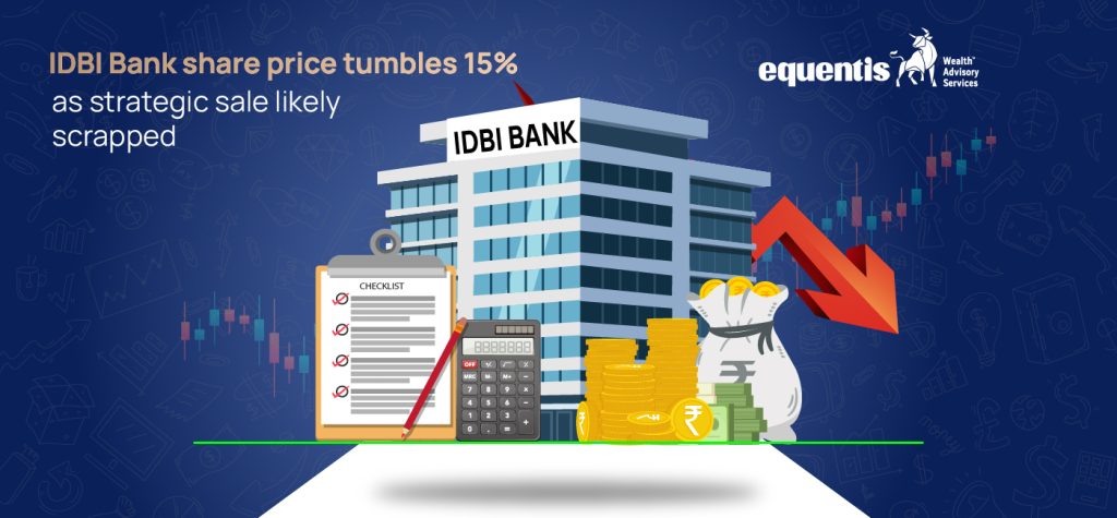 IDBI Bank share price tumbles 15 as strategic sale likely scrapped