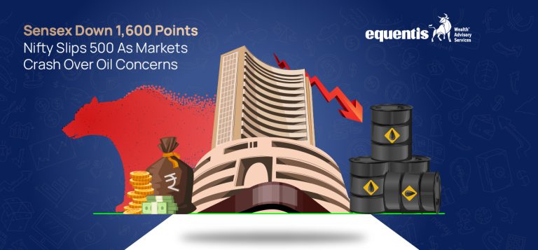 Sensex Down 1,600 Points, Nifty Slips 500 as Markets Crash Over Oil Concerns