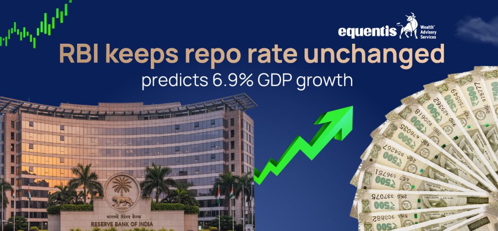 RBI keeps repo rate unchanged predicts 6.9 GDP growth