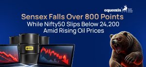 Sensex Falls Over 800 Points, While Nifty50 Slips Below 24,200 Amid Rising Oil Prices