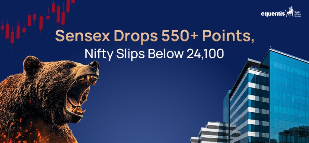 Sensex Drops 550+ Points, Nifty Slips Below 24,100: What Triggered the Market Fall?
