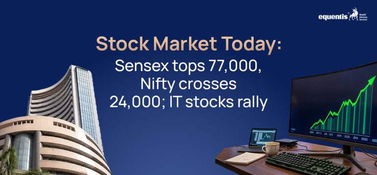 Stock Market Today: Sensex Tops 77,000, Nifty Crosses 24,000; IT Stocks Rally