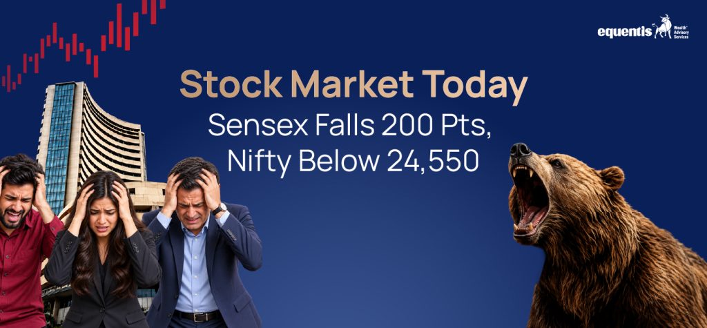 Stock Market Today: Sensex Falls 200 Points, Nifty Below 24,550