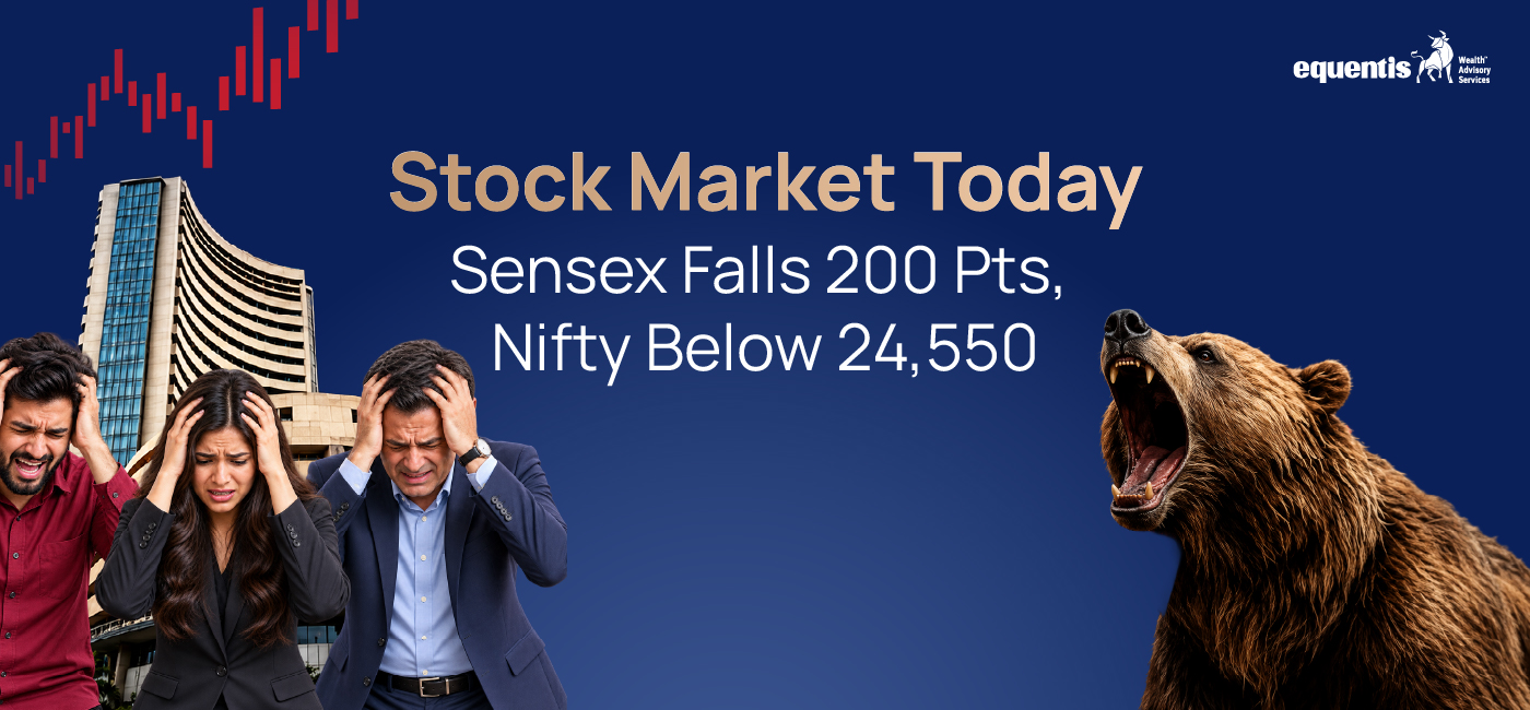 Stock Market Today: Sensex Falls 200 Points, Nifty Below 24,550