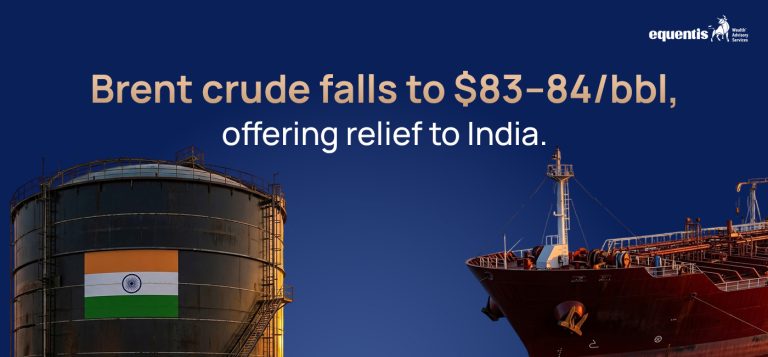 Brent Crude Falls to $83–84 per Barrel: Why Lower Oil Prices Could Bring Relief to India